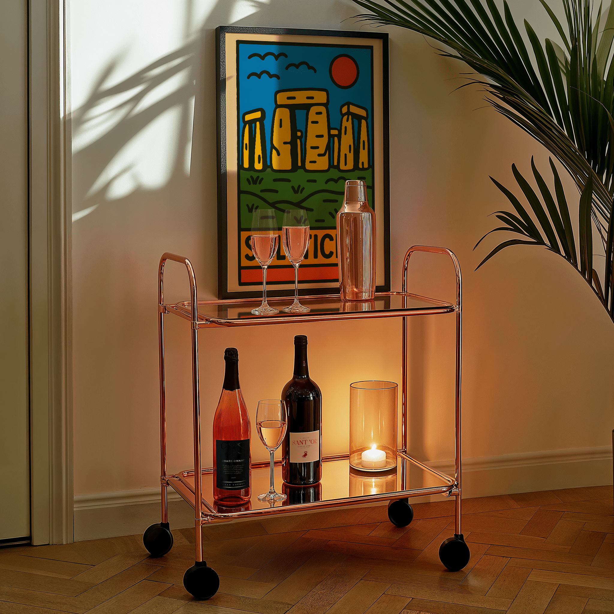 Stone Henge Solstice Poster - Keith Haring Inspired - Premium Semi - Glossy Poster - The House Of BLOC