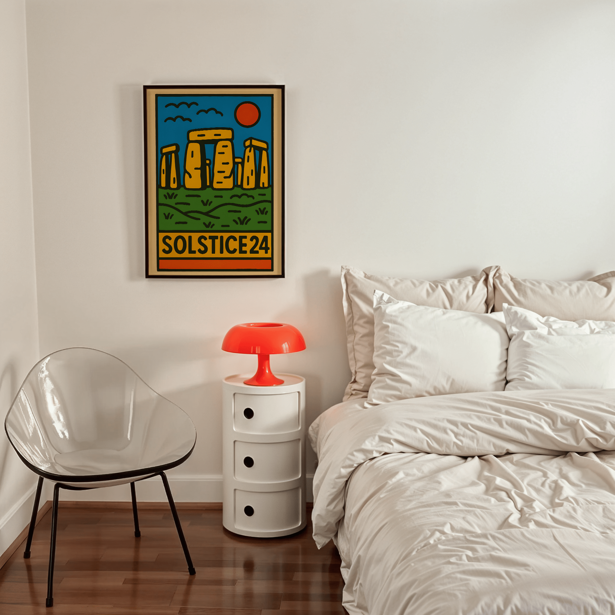 Stone Henge Solstice Poster - Keith Haring Inspired - Premium Semi - Glossy Poster - The House Of BLOC