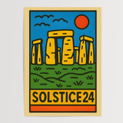 Stone Henge Solstice Poster - Keith Haring Inspired - Premium Semi - Glossy Poster - The House Of BLOC