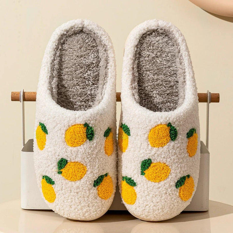 Strawberry + Lemon Home Slippers - The House Of BLOC