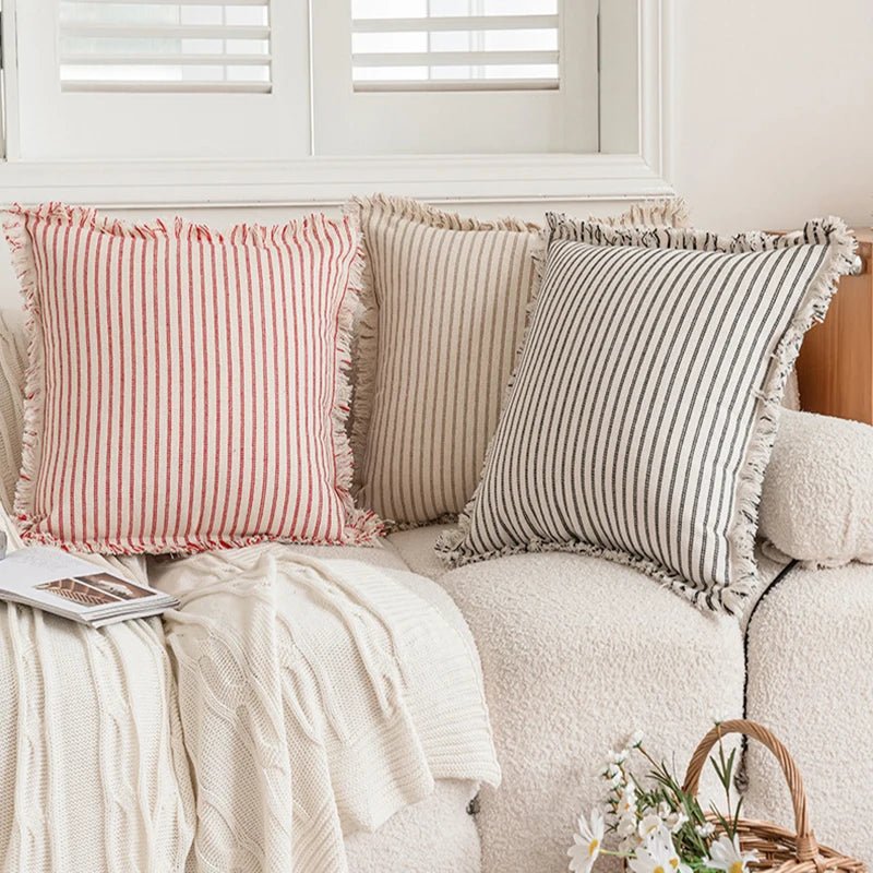 Striped Jacquard Cushion Cover - The House Of BLOC