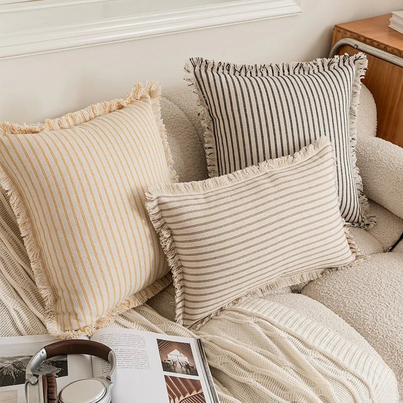 Striped Jacquard Cushion Cover - The House Of BLOC