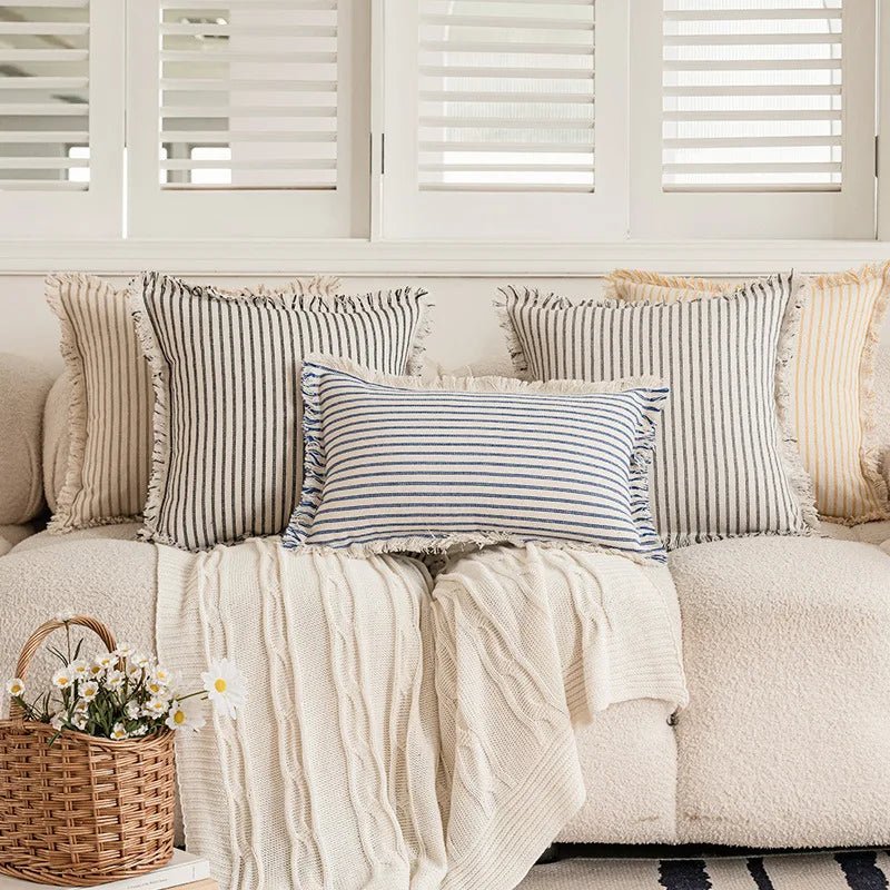 Striped Jacquard Cushion Cover - The House Of BLOC