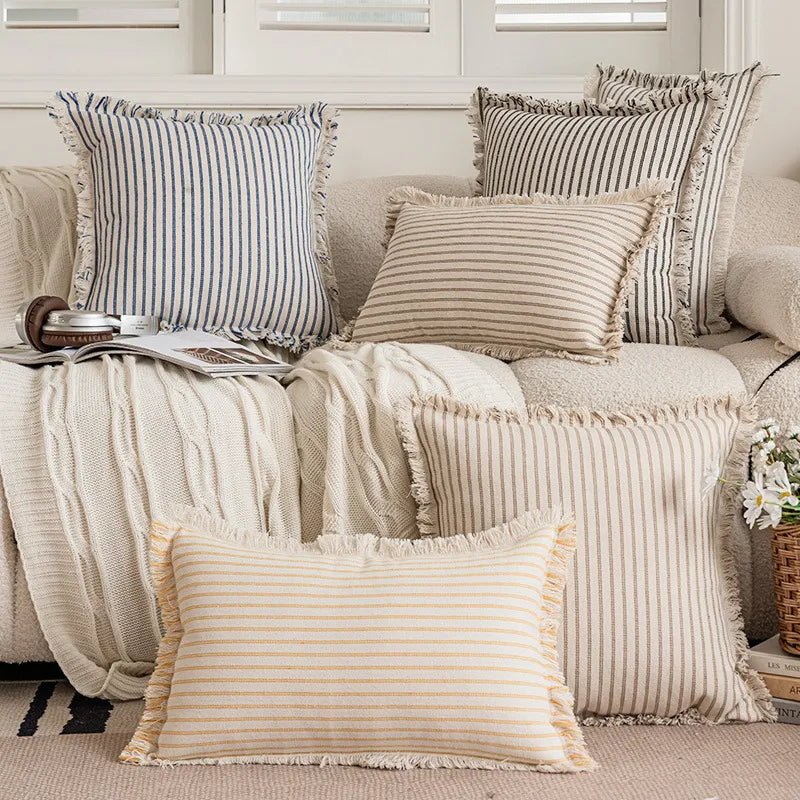 Striped Jacquard Cushion Cover - The House Of BLOC