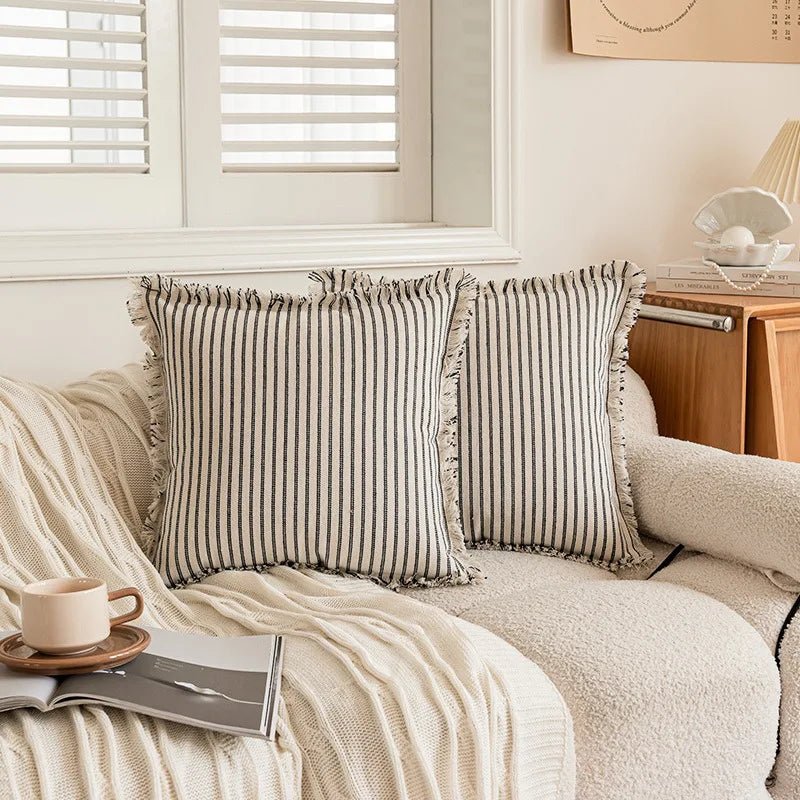 Striped Jacquard Cushion Cover - The House Of BLOC