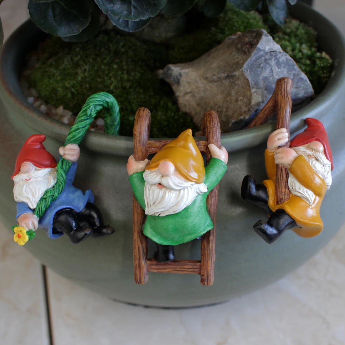 Three Piece Garden Gnome Ornaments - The House Of BLOC