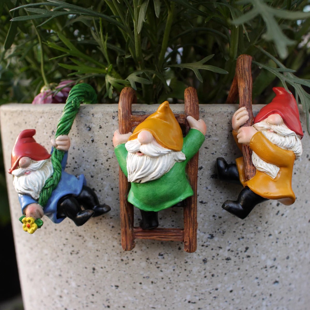 Three Piece Garden Gnome Ornaments - The House Of BLOC