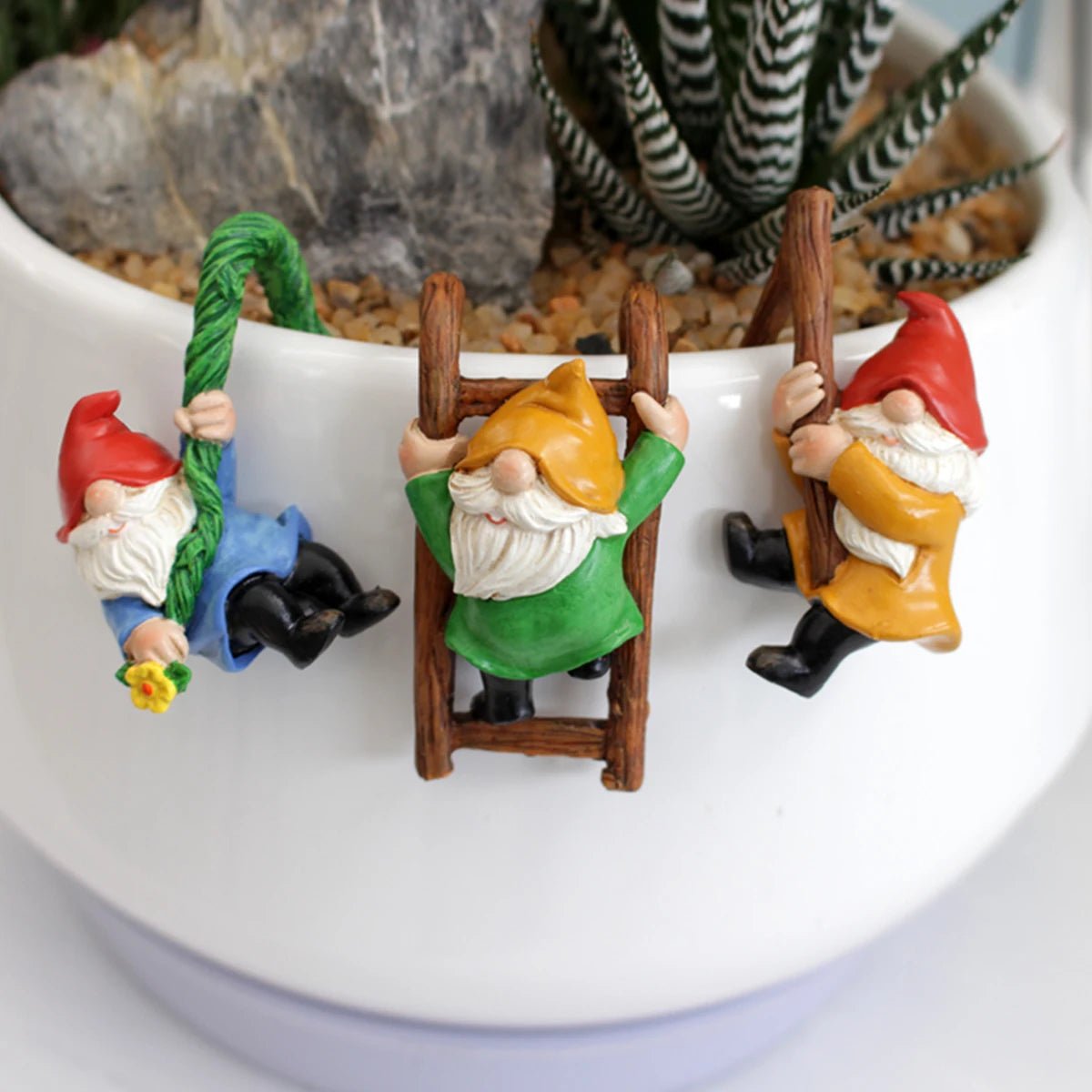 Three Piece Garden Gnome Ornaments - The House Of BLOC