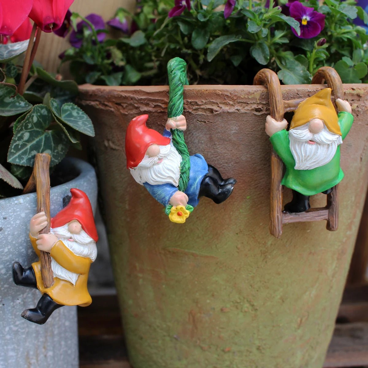 Three Piece Garden Gnome Ornaments - The House Of BLOC