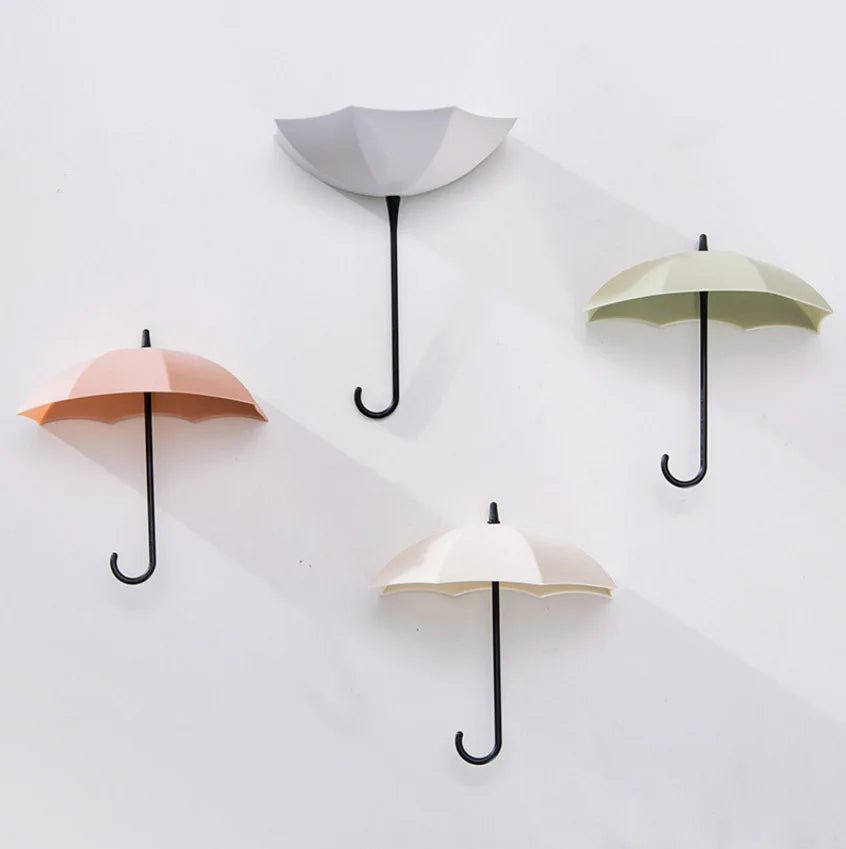 Three Piece Set Of Cute Umbrella Wall Hooks - The House Of BLOC