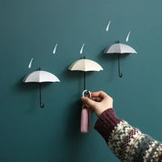 Three Piece Set Of Cute Umbrella Wall Hooks - The House Of BLOC