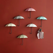 Three Piece Set Of Cute Umbrella Wall Hooks - The House Of BLOC