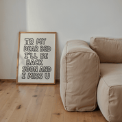 To My Bed Slogan Poster - Premium Semi - Glossy Poster - The House Of BLOC