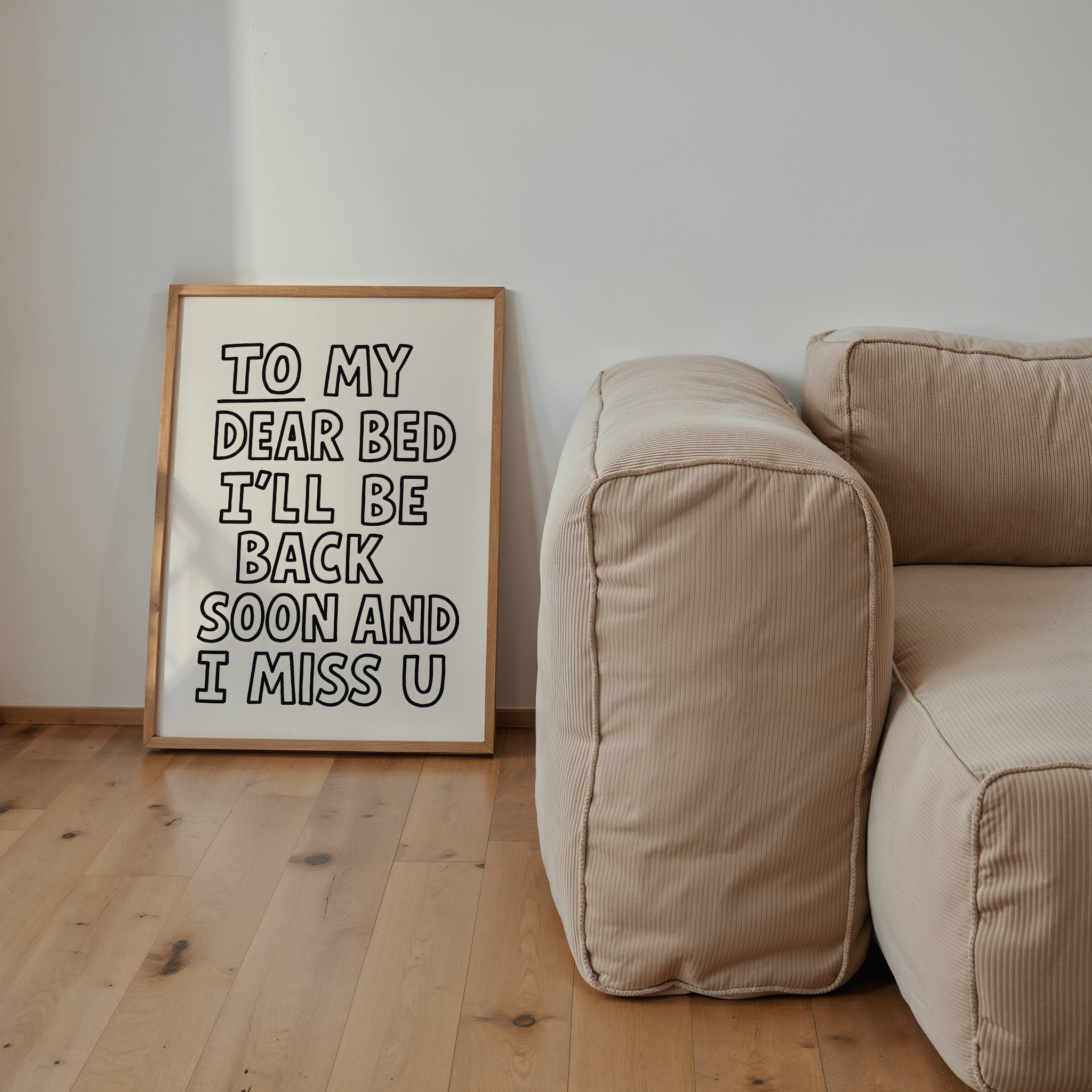 To My Bed Slogan Poster - Premium Semi - Glossy Poster - The House Of BLOC