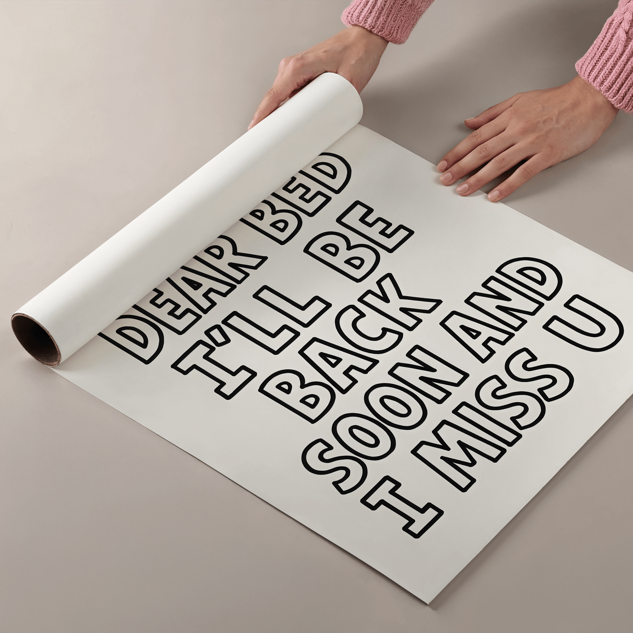 To My Bed Slogan Poster - Premium Semi - Glossy Poster - The House Of BLOC
