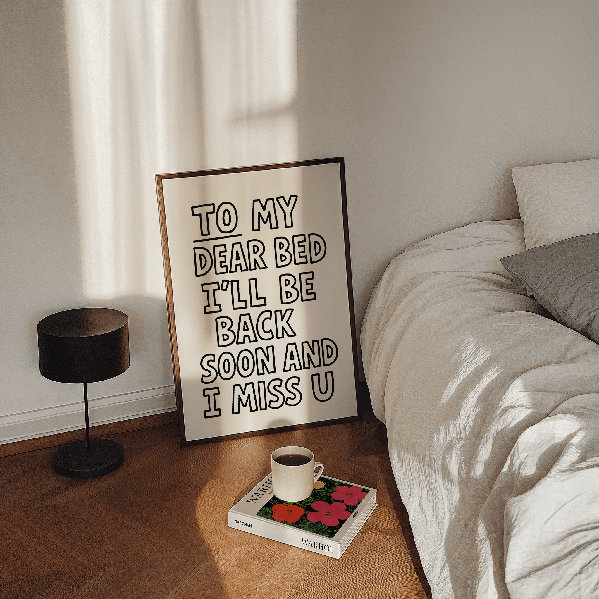 To My Bed Slogan Poster - Premium Semi - Glossy Poster - The House Of BLOC