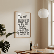 To My Bed Slogan Poster - Premium Semi - Glossy Poster - The House Of BLOC