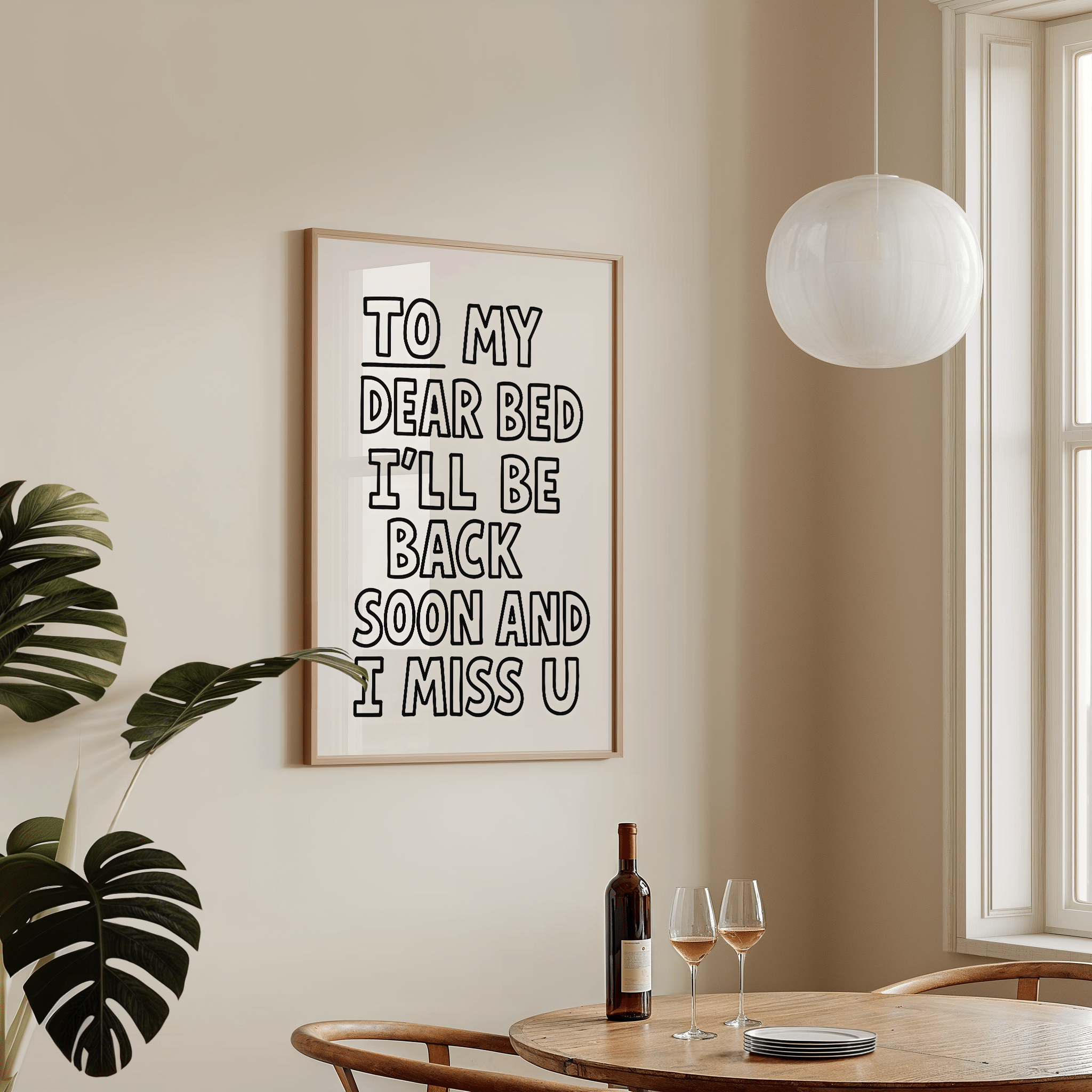 To My Bed Slogan Poster - Premium Semi - Glossy Poster - The House Of BLOC