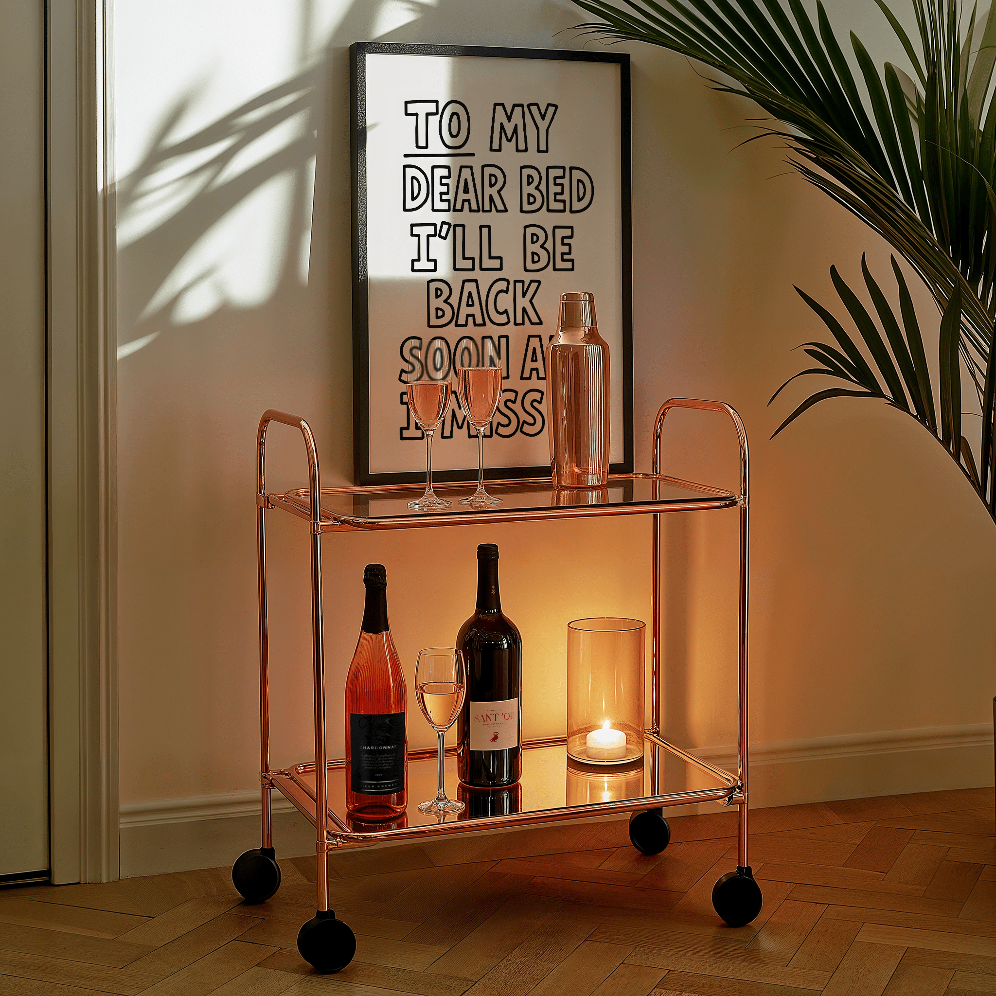 To My Bed Slogan Poster - Premium Semi - Glossy Poster - The House Of BLOC