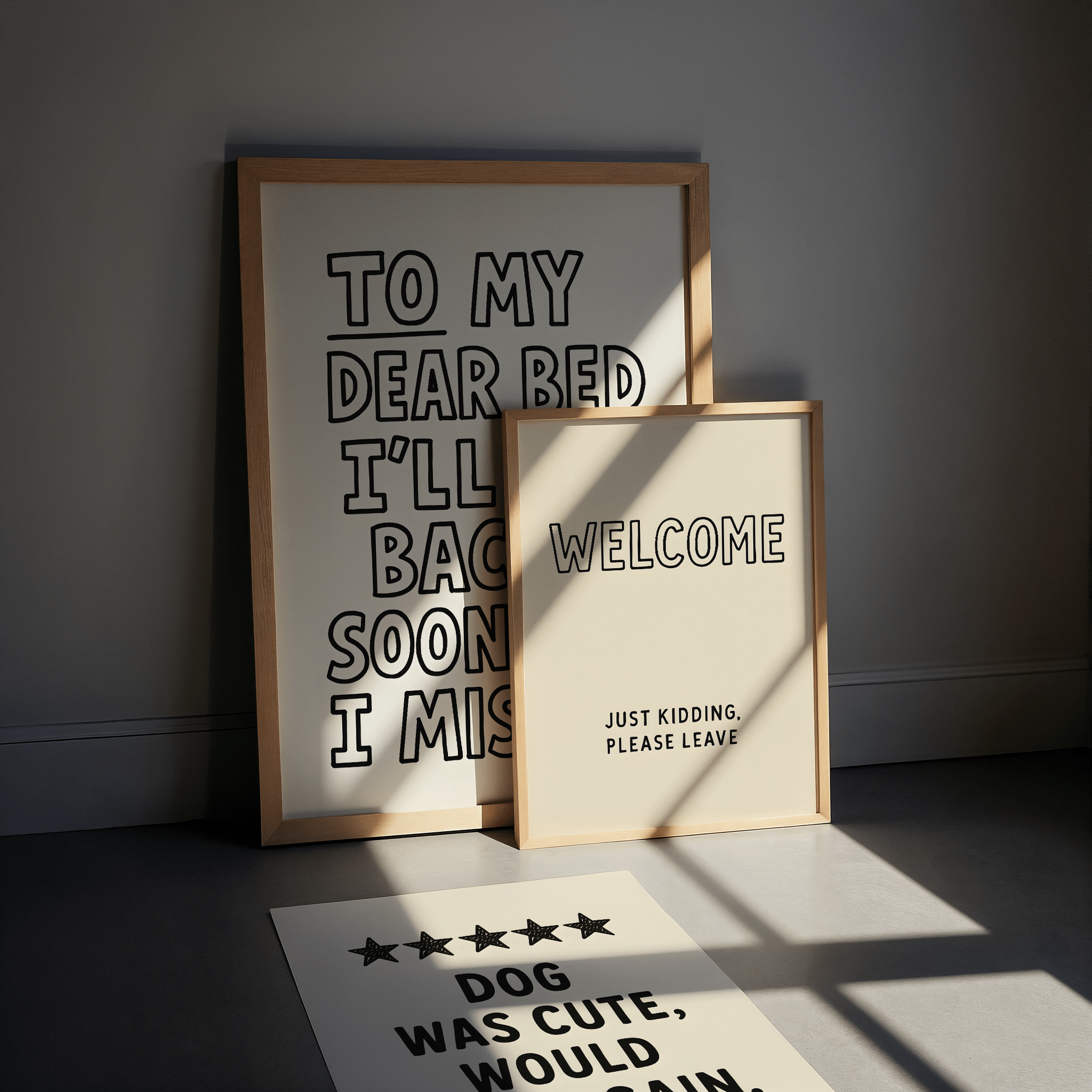 To My Bed Slogan Poster - Premium Semi - Glossy Poster - The House Of BLOC