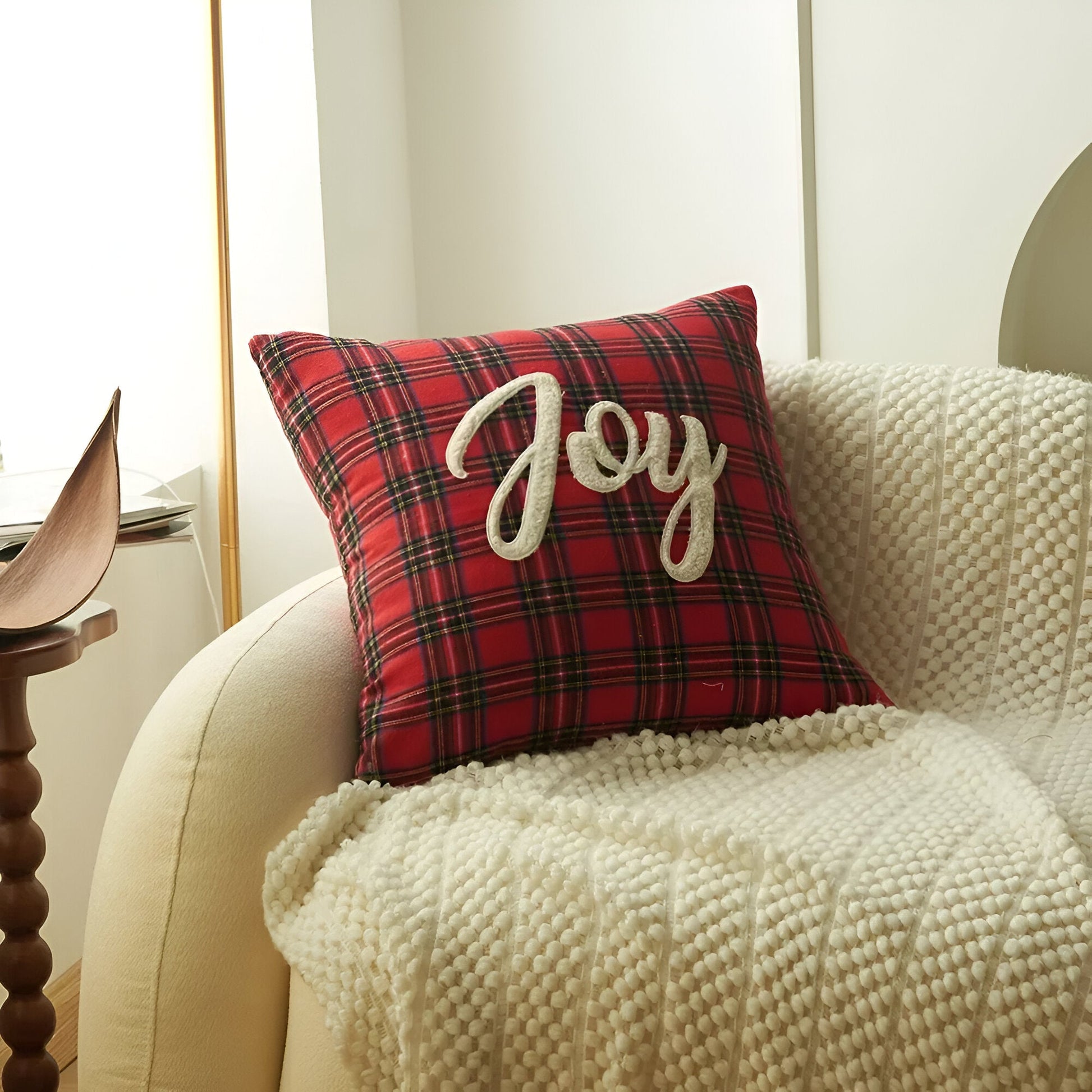 Traditional Red & Green Christmas Cushion Cover - The House Of BLOC