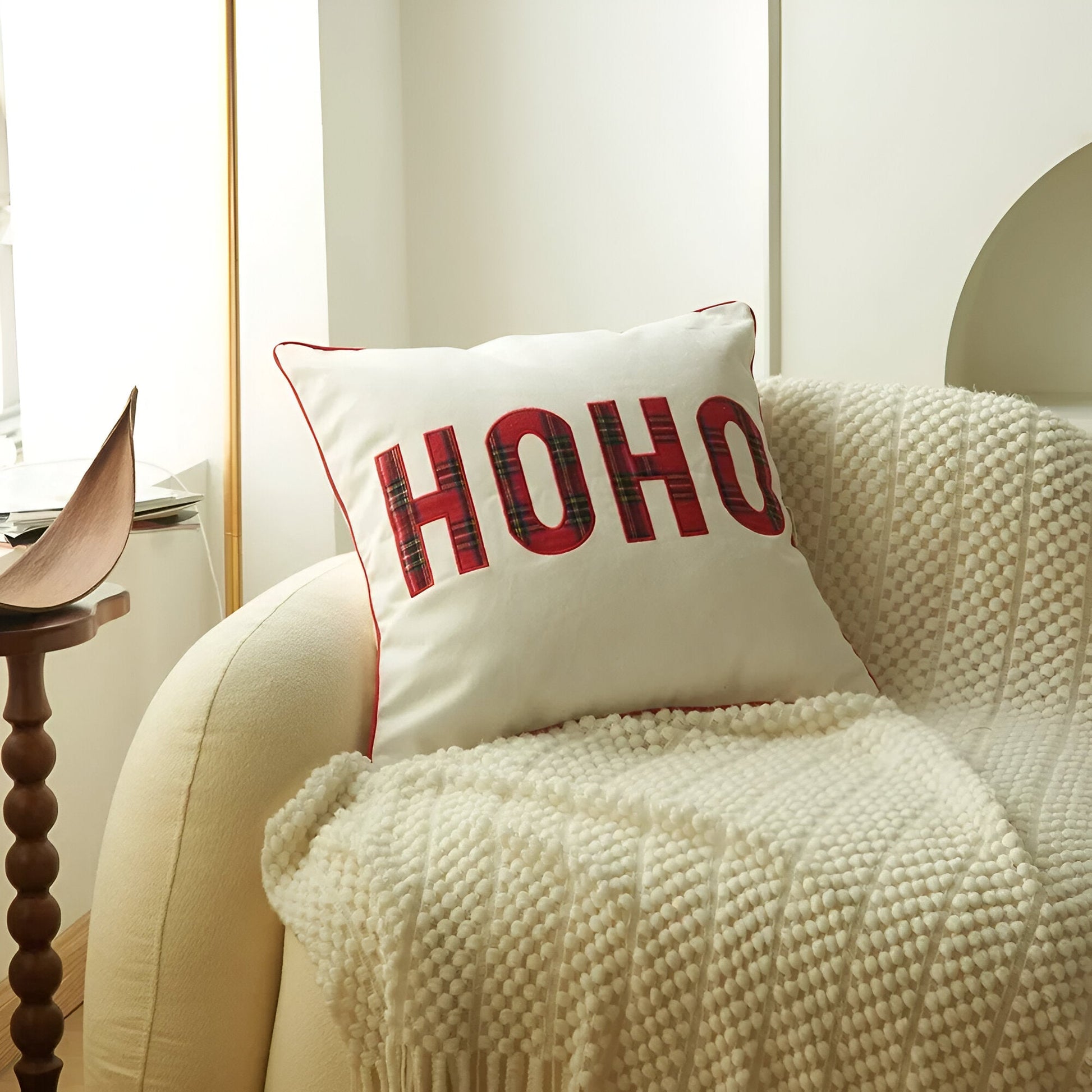 Traditional Red & Green Christmas Cushion Cover - The House Of BLOC