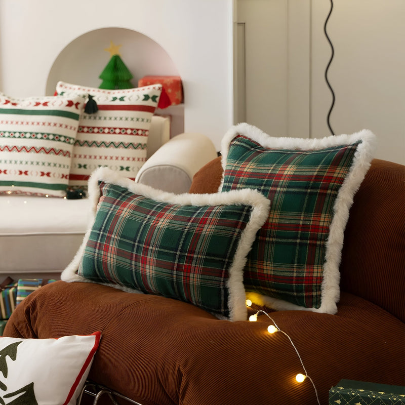 Traditional Tartan Christmas Cushion - The House Of BLOC