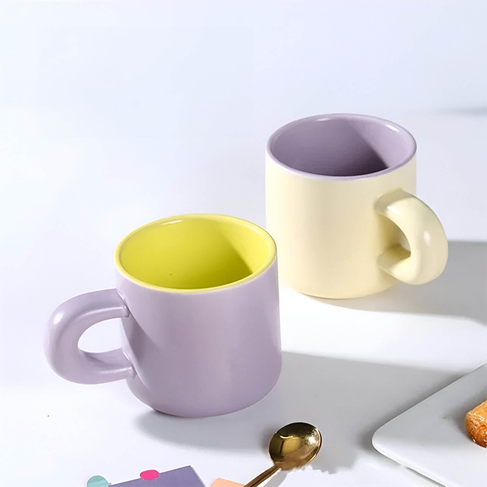 Two - Coloured Macaron Coffee Mug - The House Of BLOC