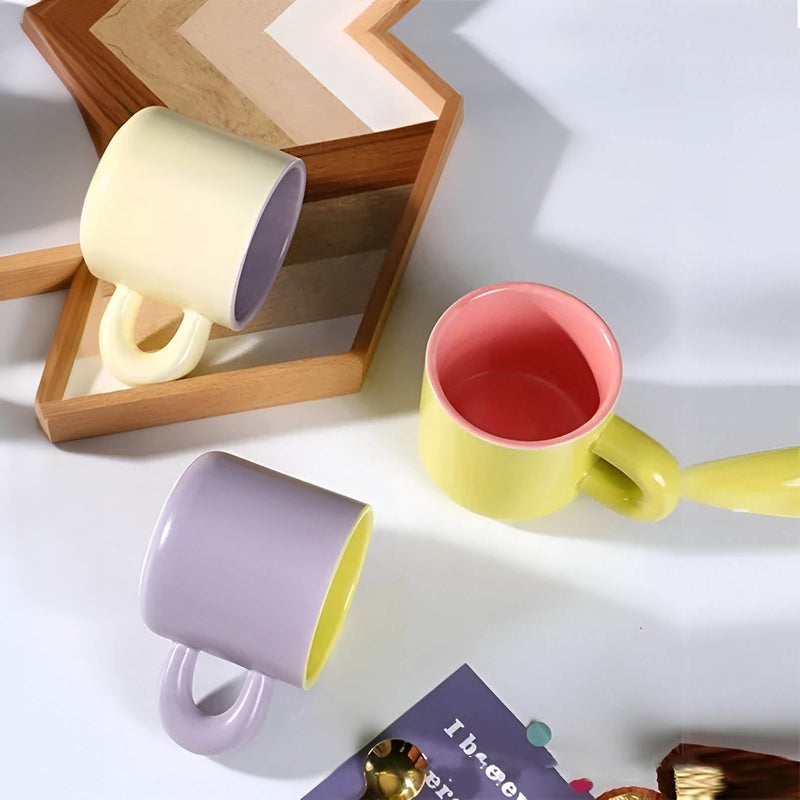 Two - Coloured Macaron Coffee Mug - The House Of BLOC