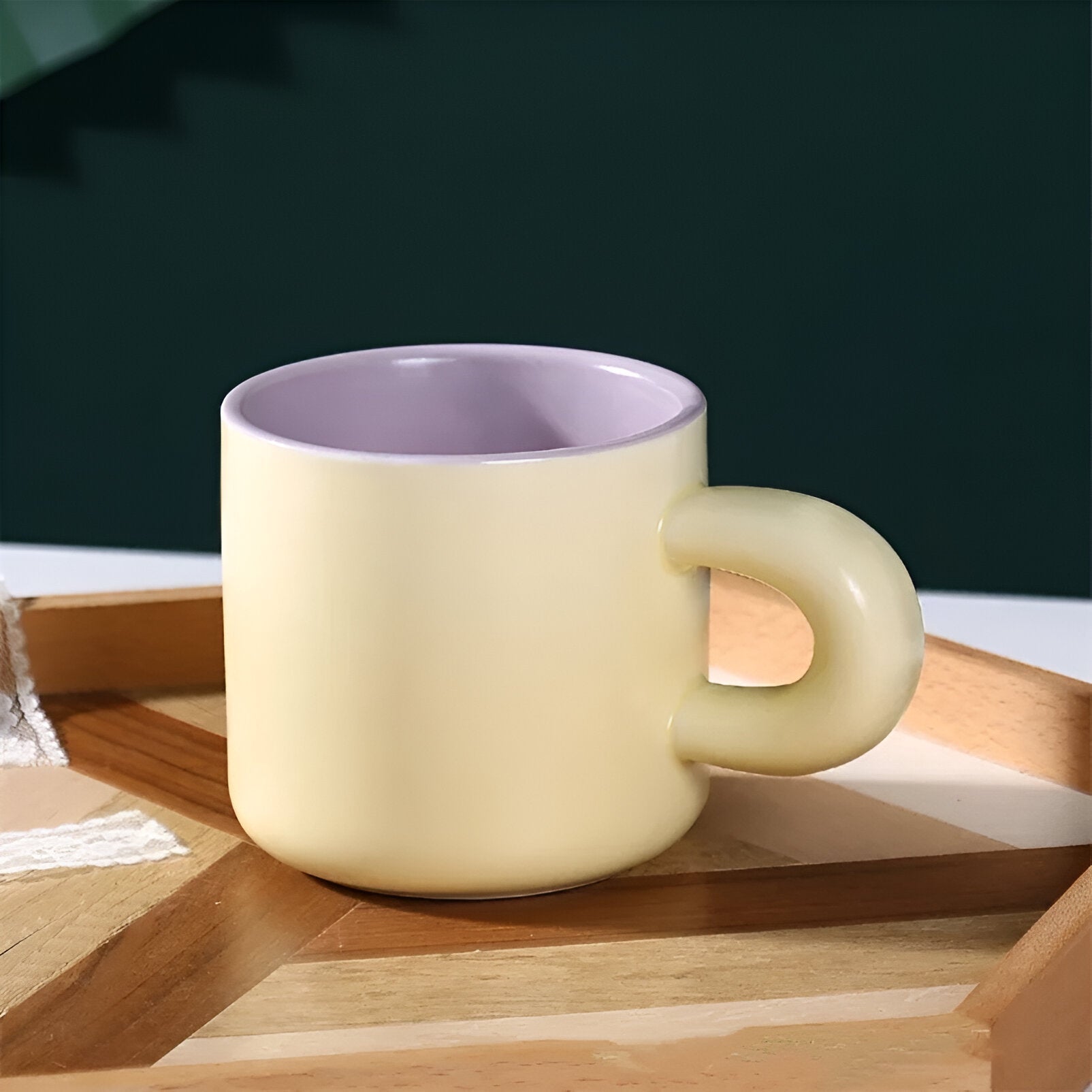 Two - Coloured Macaron Coffee Mug - The House Of BLOC