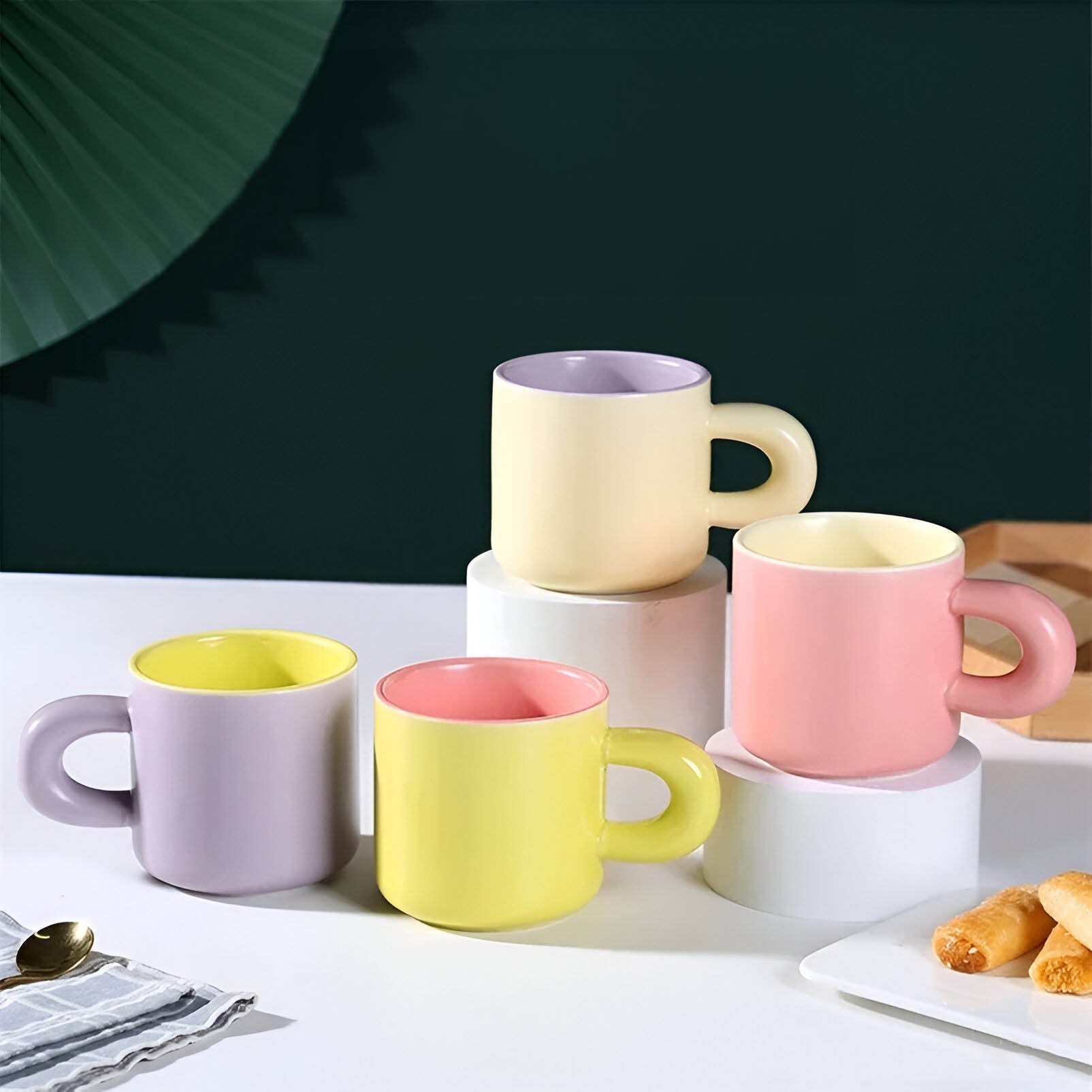Two - Coloured Macaron Coffee Mug - The House Of BLOC