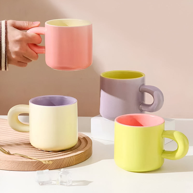 Two - Coloured Macaron Coffee Mug - The House Of BLOC