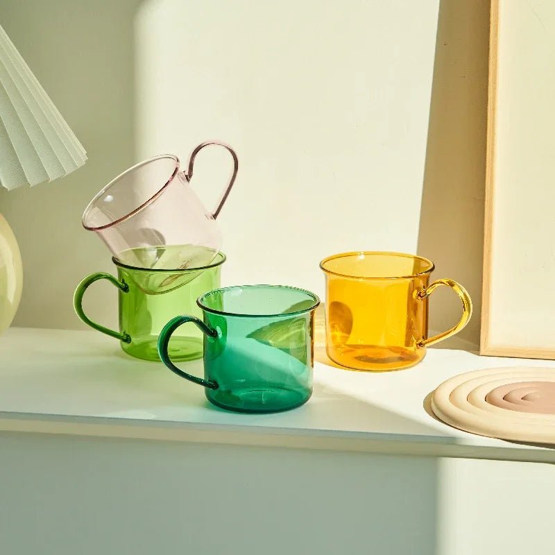 Two Piece Set Of Colourful Borosilicate Glass Mugs - The House Of BLOC