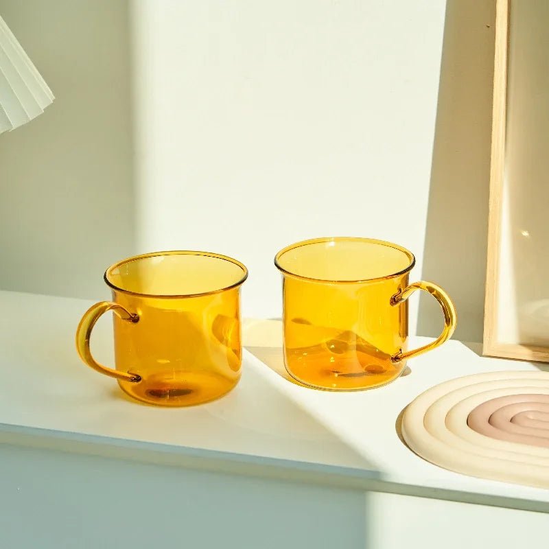 Two Piece Set Of Colourful Borosilicate Glass Mugs - The House Of BLOC