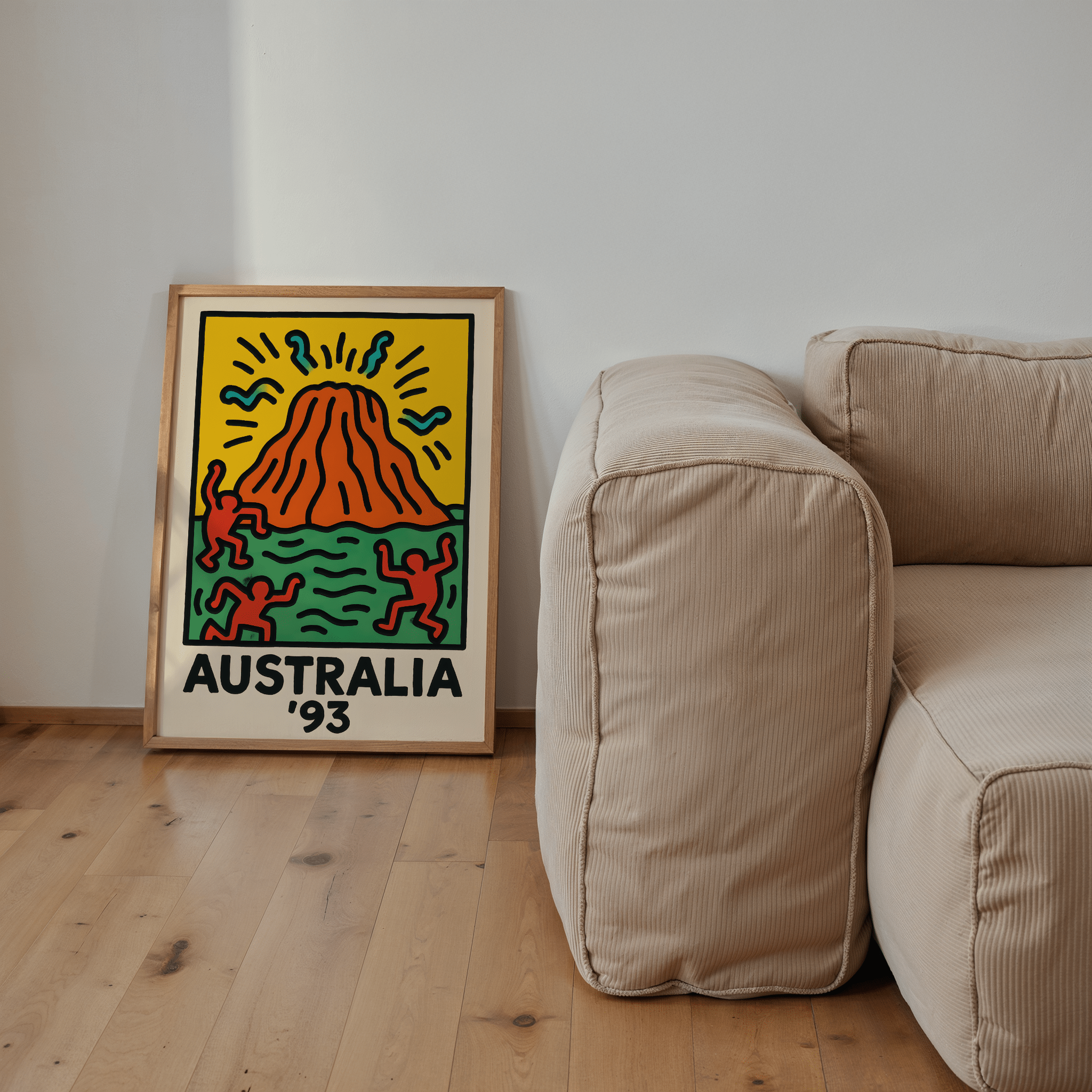 Uluru Ayers Rock Poster - Keith Haring Inspired - Premium Semi - Glossy Poster - The House Of BLOC