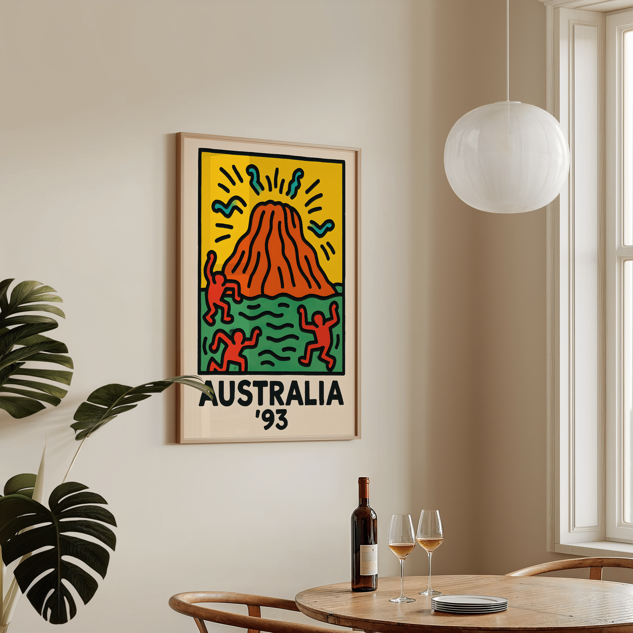 Uluru Ayers Rock Poster - Keith Haring Inspired - Premium Semi - Glossy Poster - The House Of BLOC