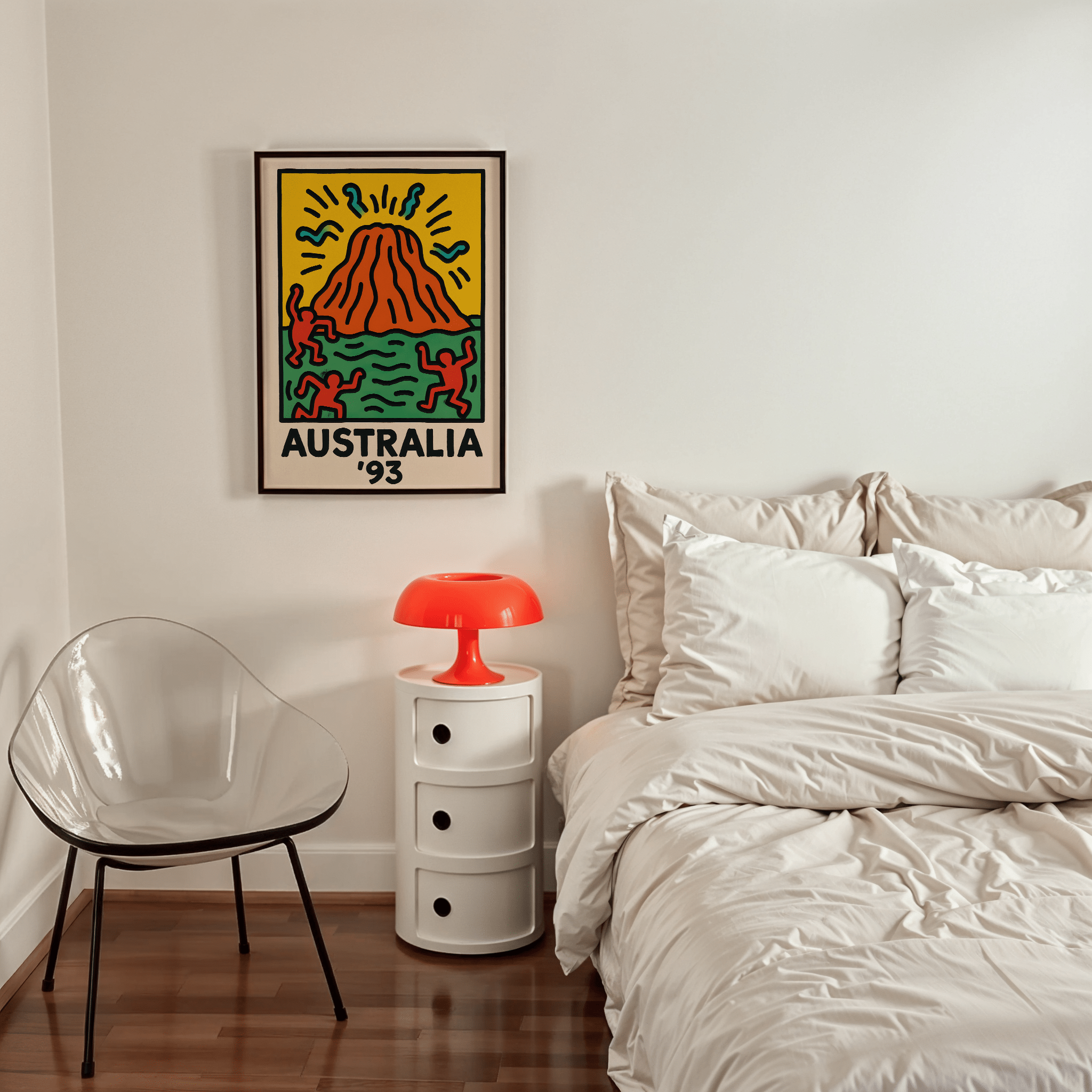 Uluru Ayers Rock Poster - Keith Haring Inspired - Premium Semi - Glossy Poster - The House Of BLOC