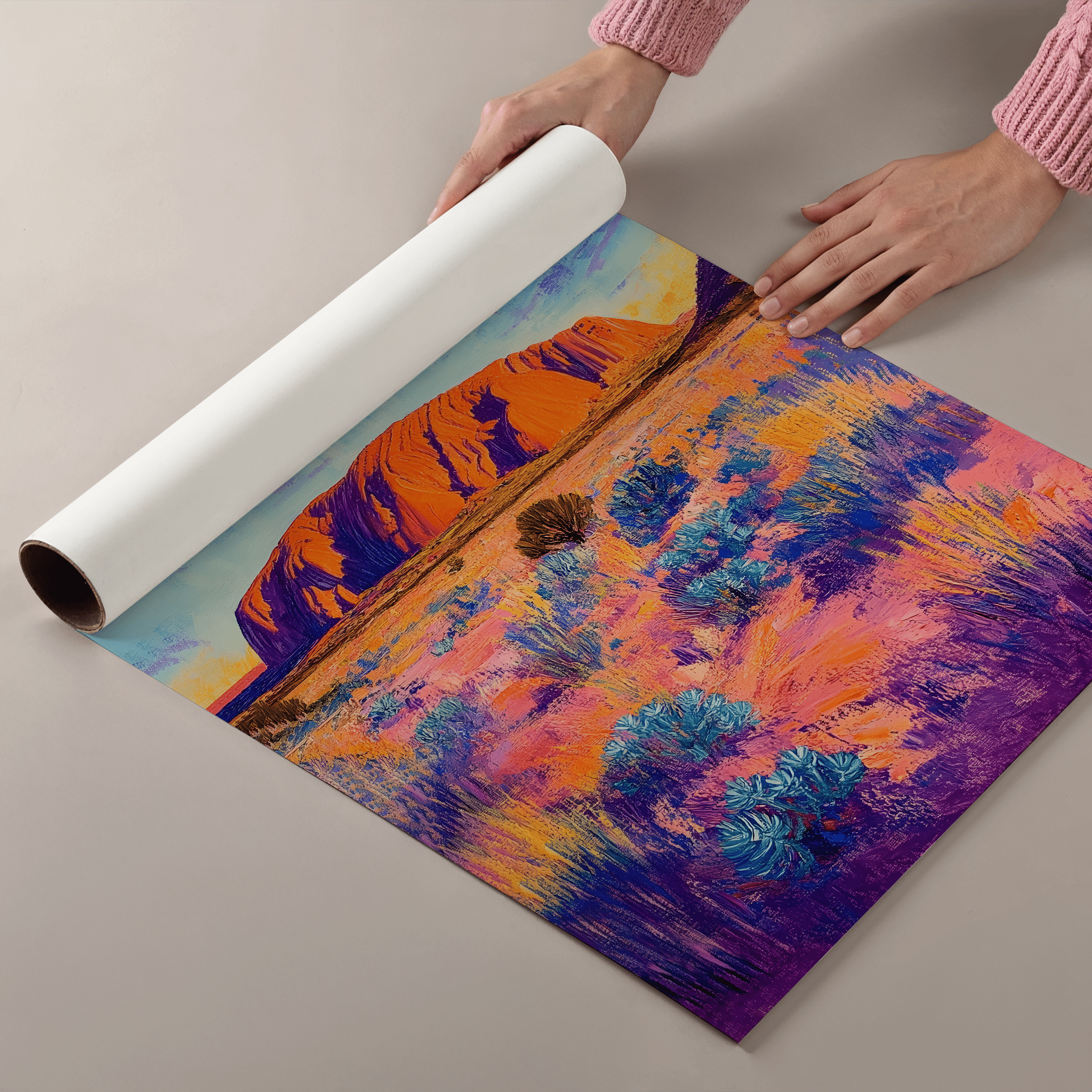 Uluru Dreamscape - Premium Semi - Glossy Poster - The House Of BLOC
