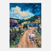 Van Gogh Inspired Farm Painting Poster - Premium Semi - Glossy Poster - The House Of BLOC