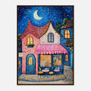 Van Gogh Inspired Sweet Shop Painting Poster - Premium Semi - Glossy Poster - Mounted Framed Poster - The House Of BLOC