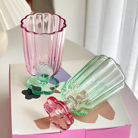 Vintage French Style Flower Glass - The House Of BLOC