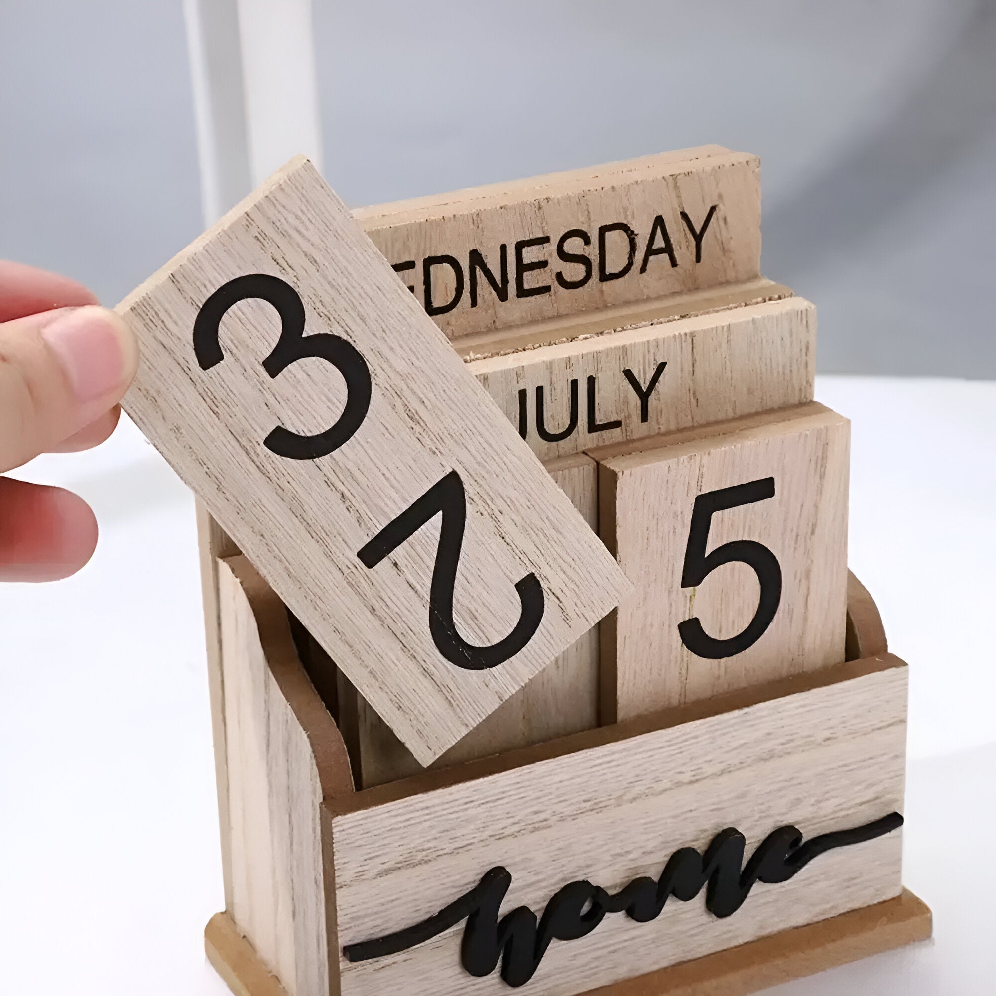 Vintage Style Wooden Block Calendar - The House Of BLOC