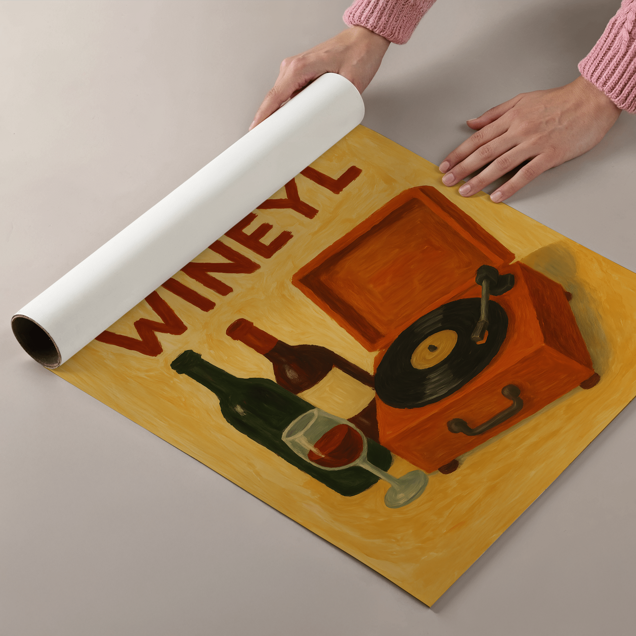 Vinyl And Wineyl Poster - Premium Semi - Glossy Poster - The House Of BLOC