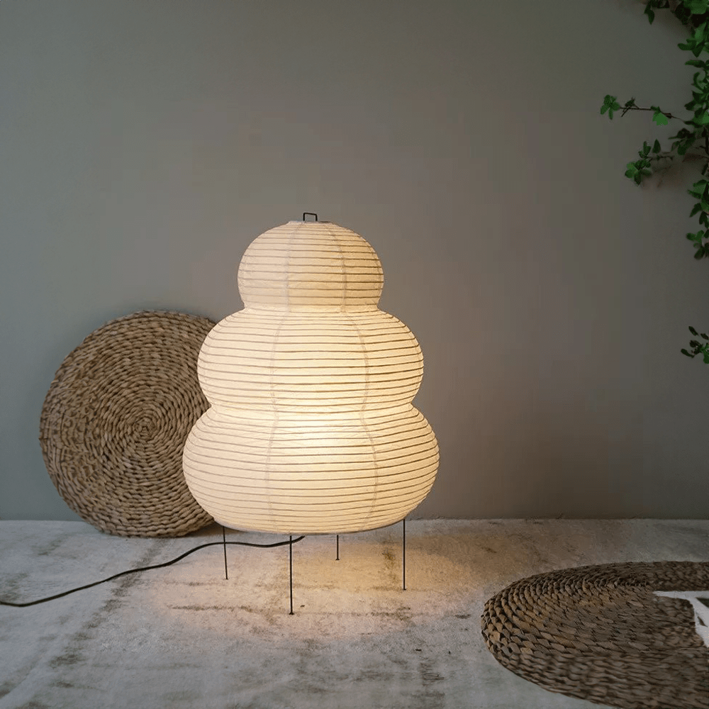 Wabi Sabi Living Room Floor Rice Lamp - The House Of BLOC