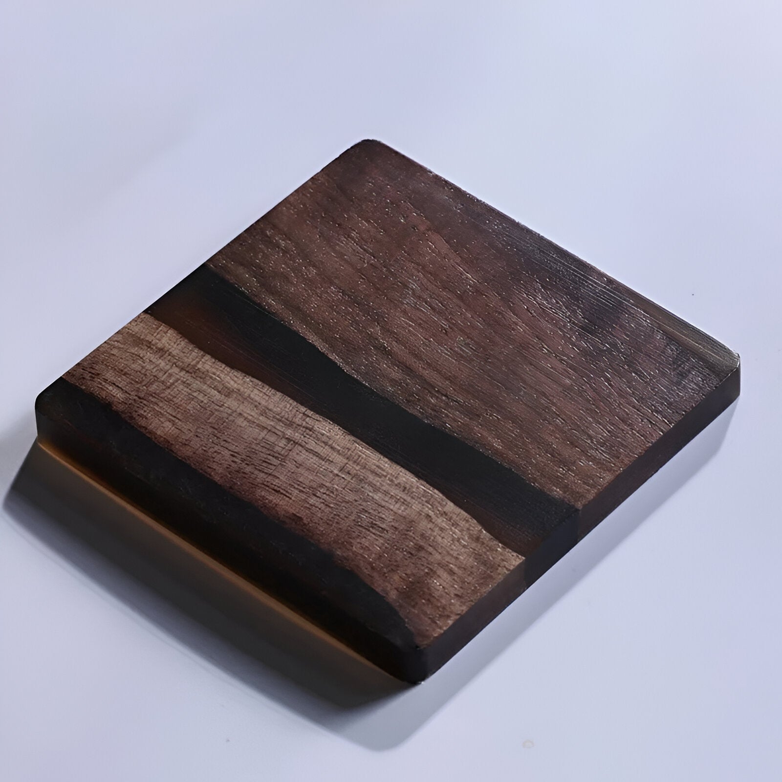 Walnut Wood & Resin Insulated Coaster - The House Of BLOC