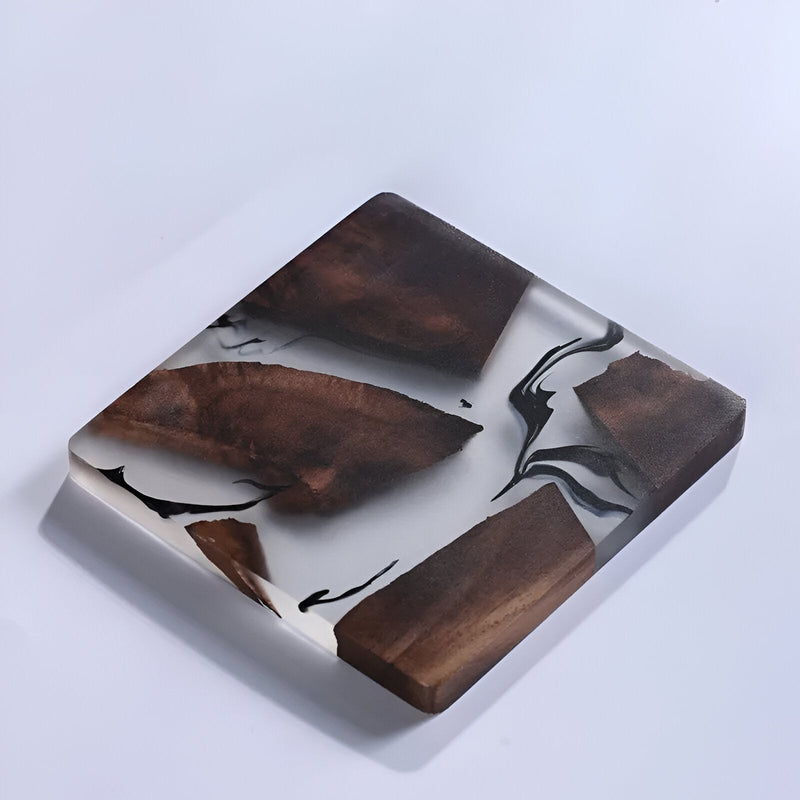 Walnut Wood & Resin Insulated Coaster - The House Of BLOC