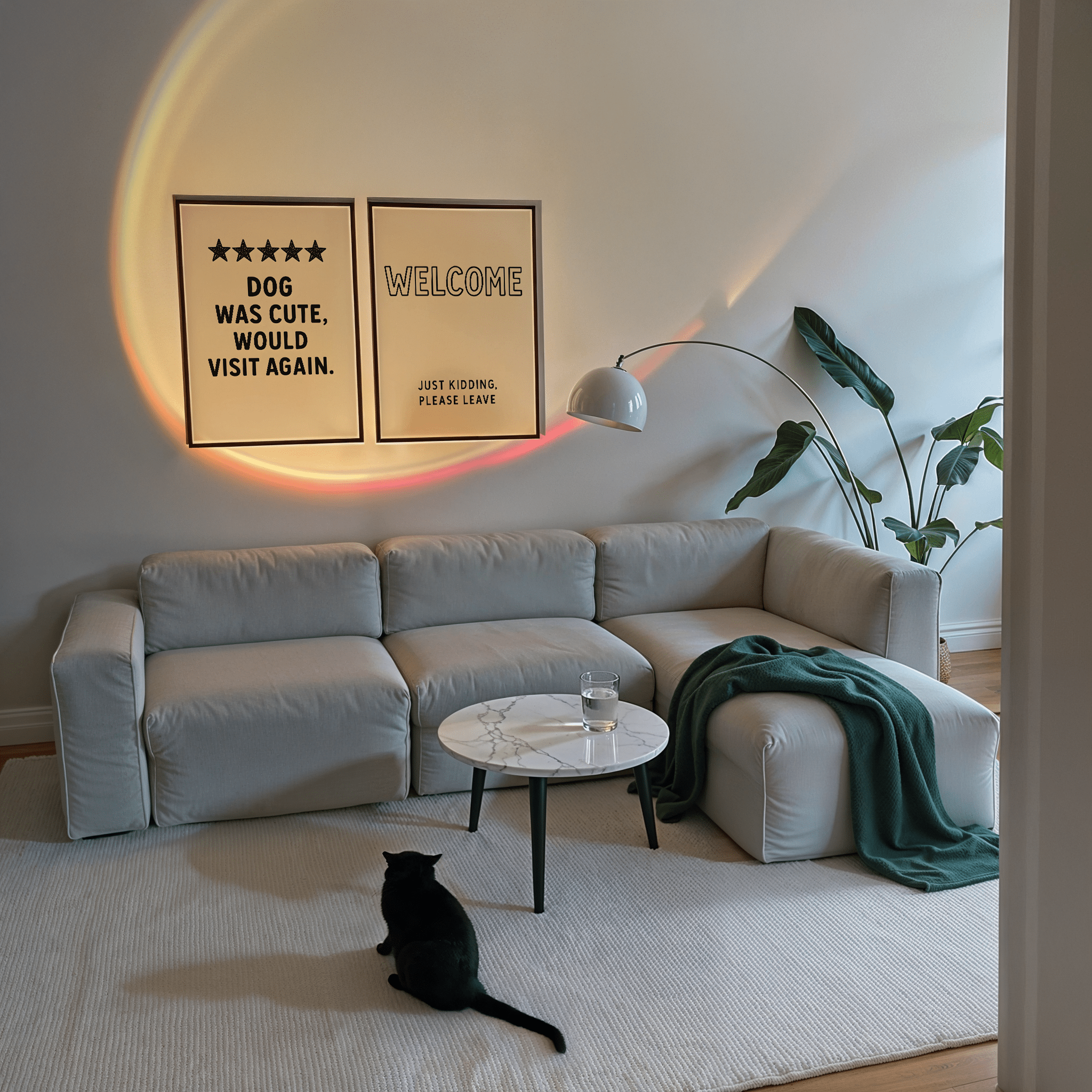 Welcome Please Leave Slogan Poster - Premium Semi - Glossy Poster - The House Of BLOC