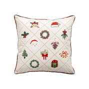 White Christmas Decoration Cushion Cover - The House Of BLOC