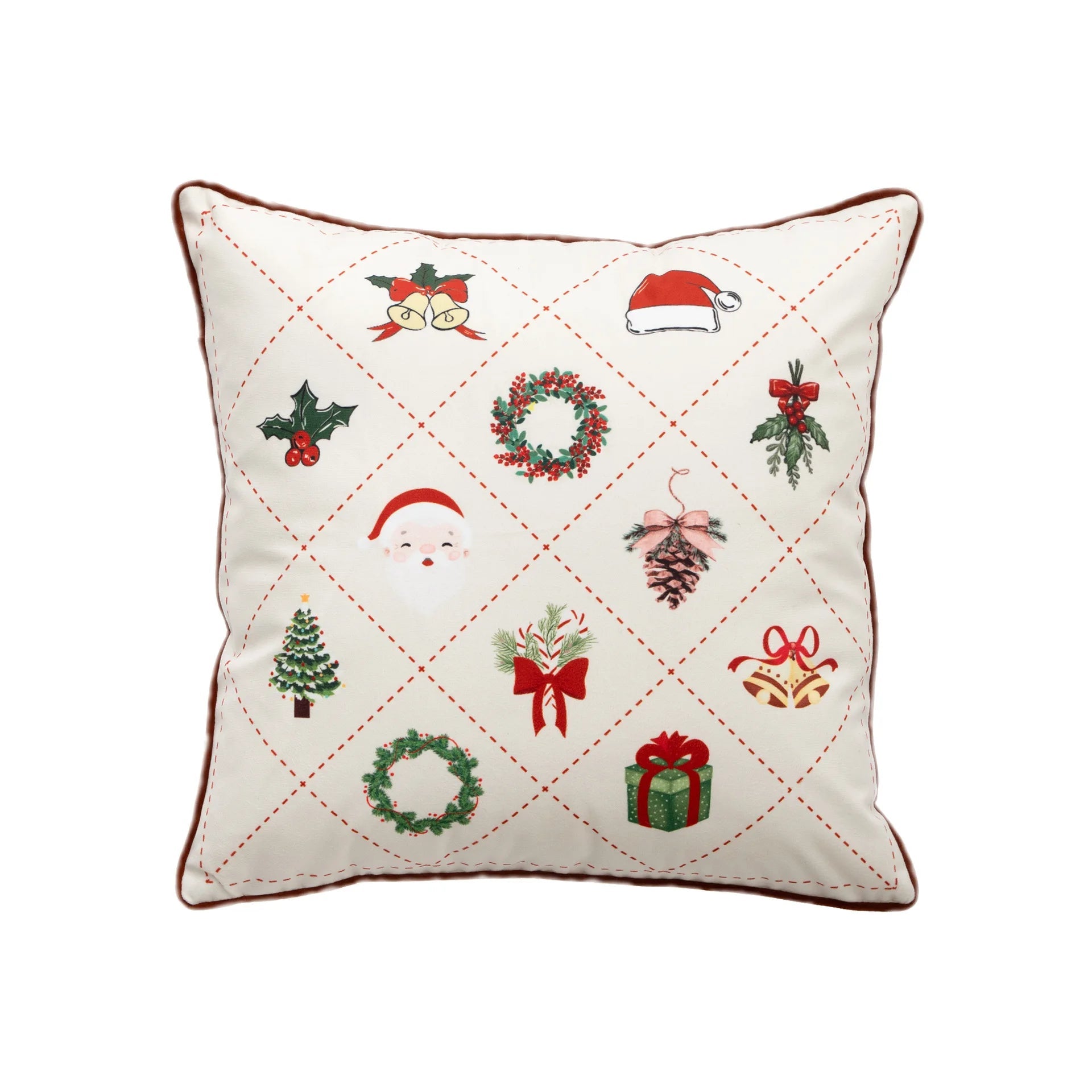 White Christmas Decoration Cushion Cover - The House Of BLOC