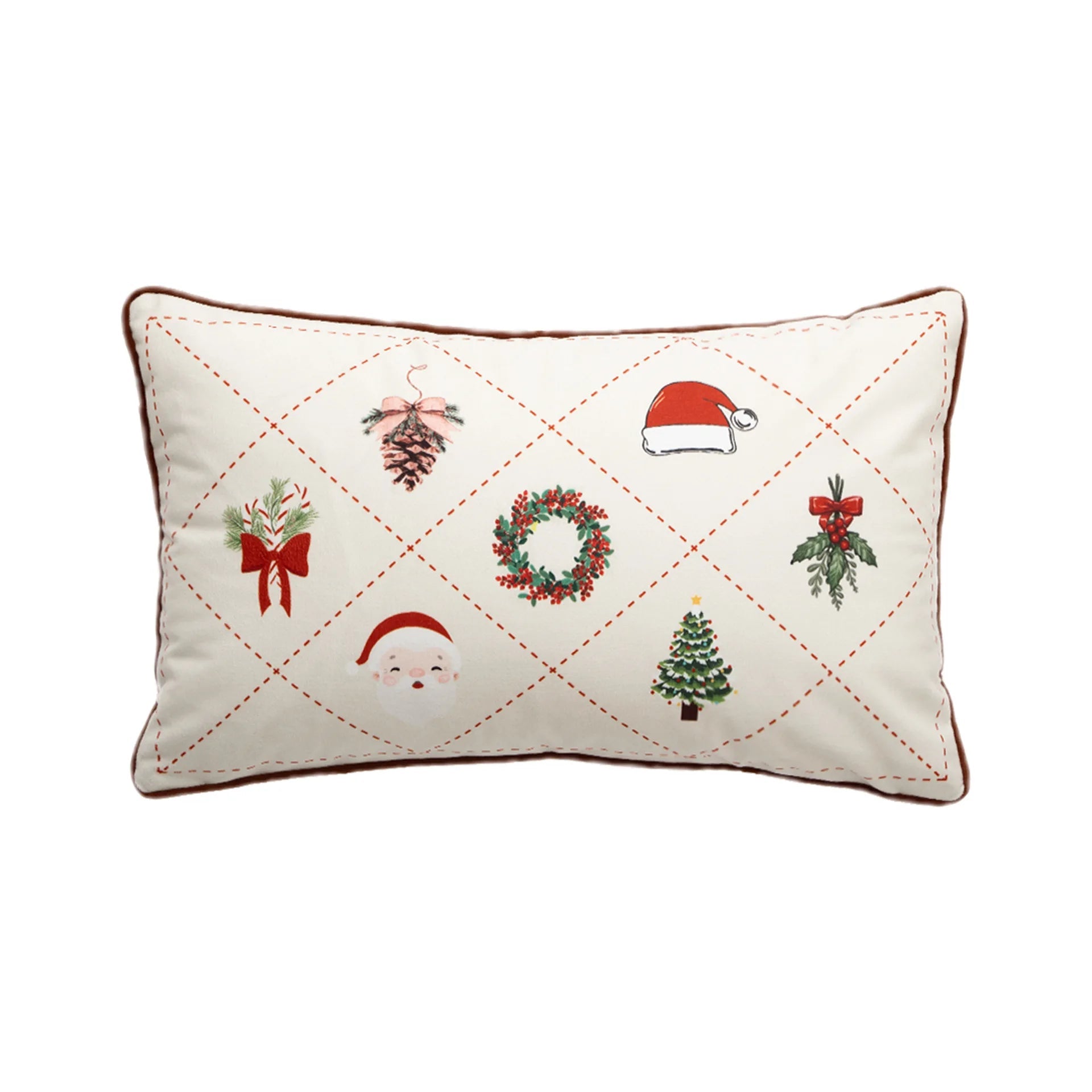 White Christmas Decoration Cushion Cover - The House Of BLOC